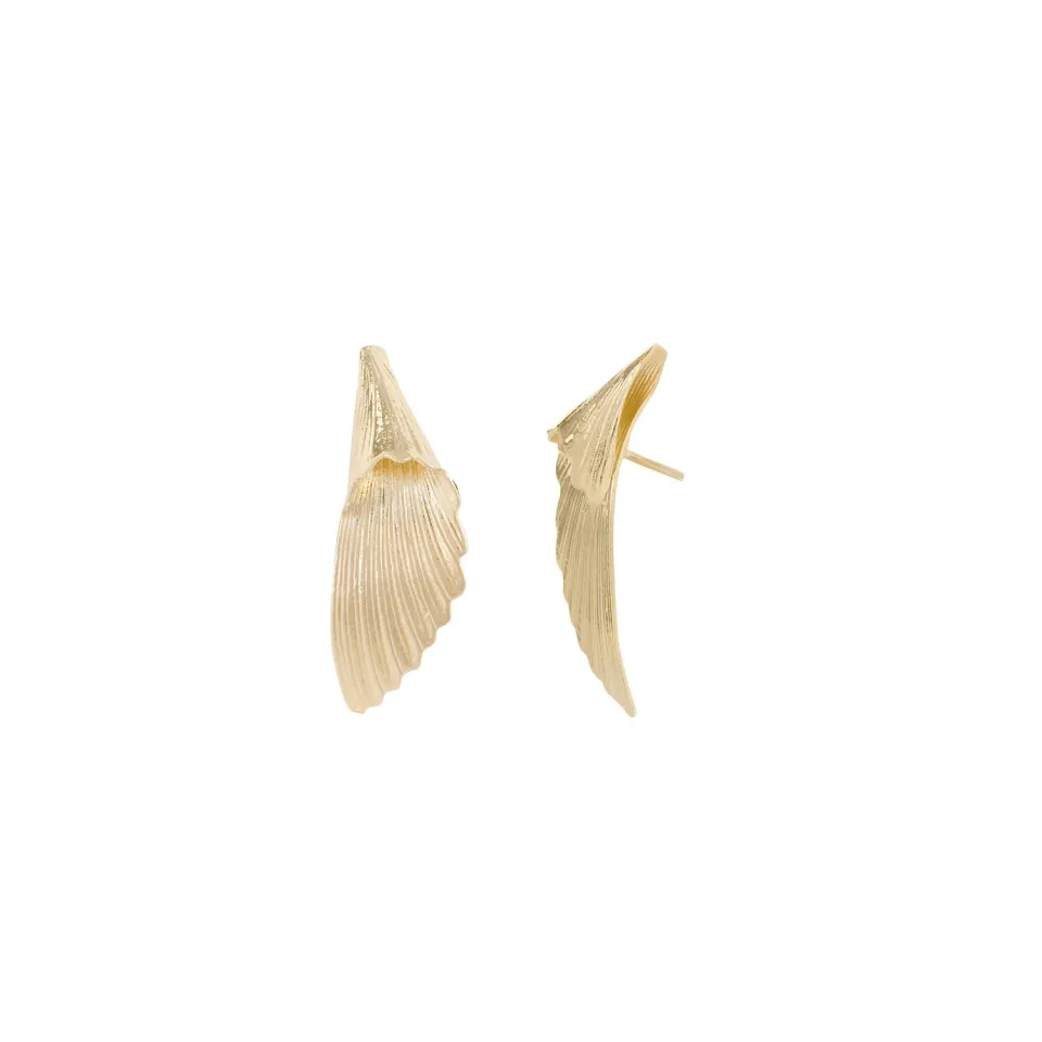 Nao de Paris Twins boucles d'oreilles plaqué or aile