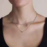 Astrid & Miyu Aquamarine March collier perles or massif