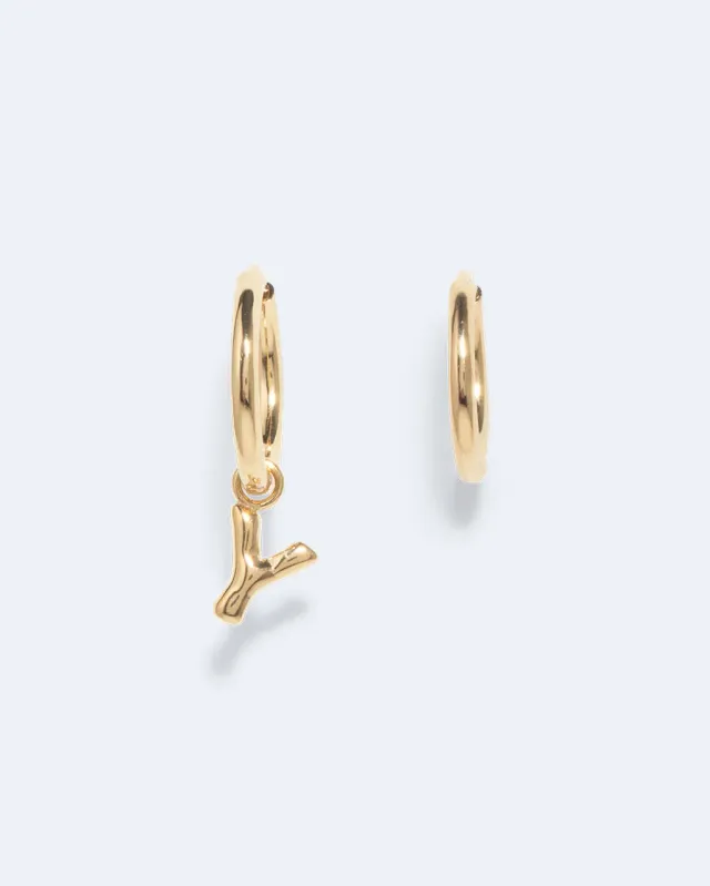 Completedworks Classicworks Y boucles vermeil lettre