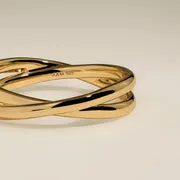 Astrid & Miyu Crossover Illusion bague dorée croisée