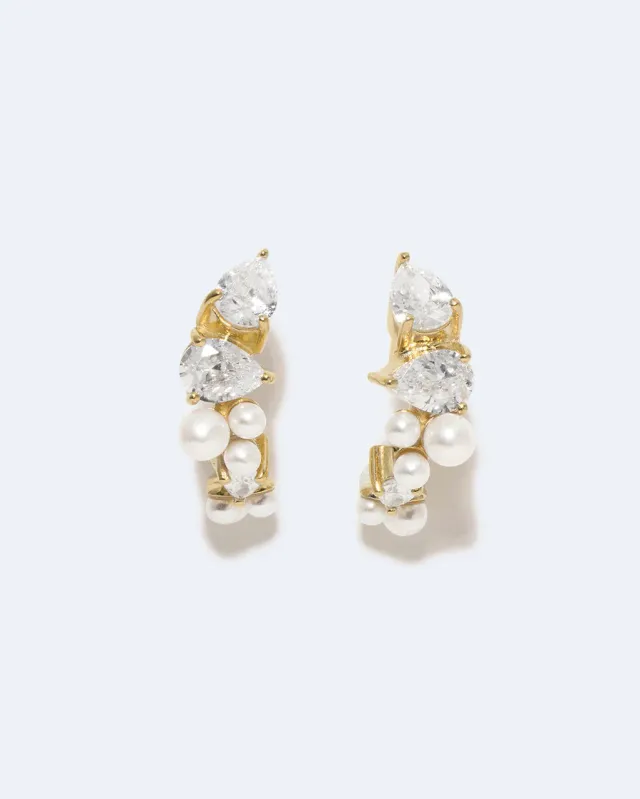 Completedworks Chasing Shadows boucles d’oreilles perle zirconia