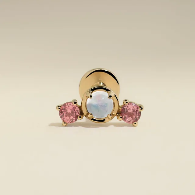 Astrid & Miyu Moonstone Padparadscha piercing or massif