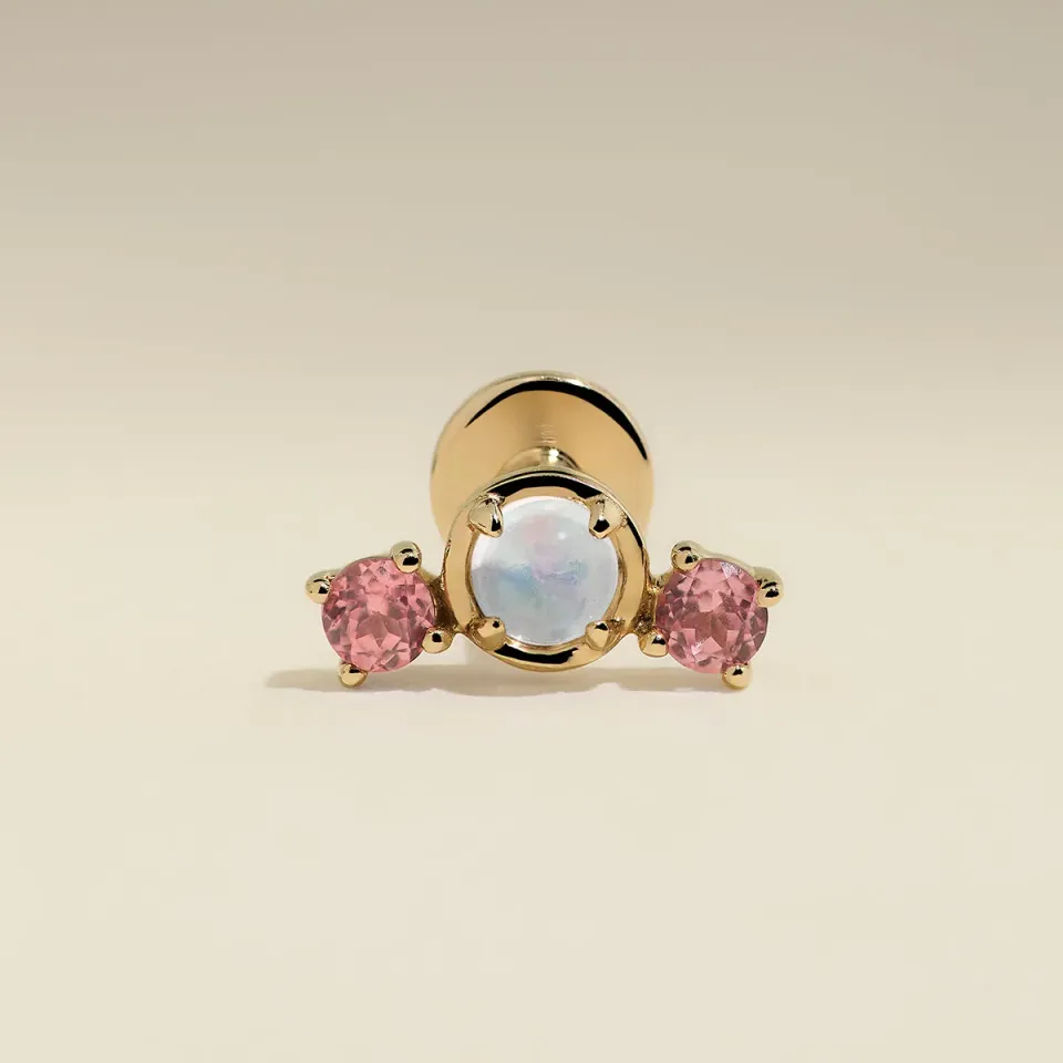 Astrid & Miyu Moonstone Padparadscha piercing or massif