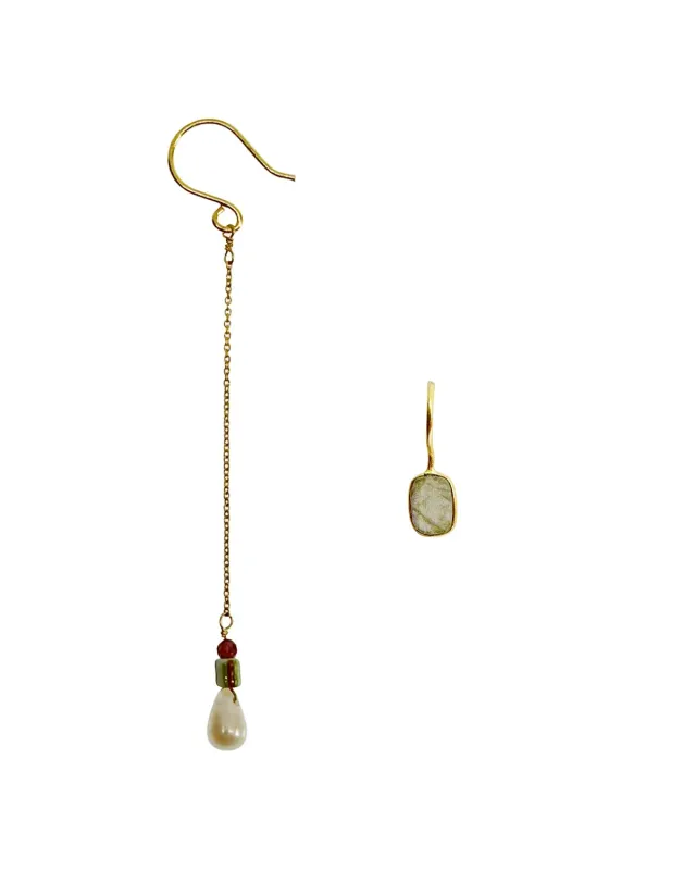 Le Fourbi de Capucine ASYPERLE boucles d'oreilles labradorite