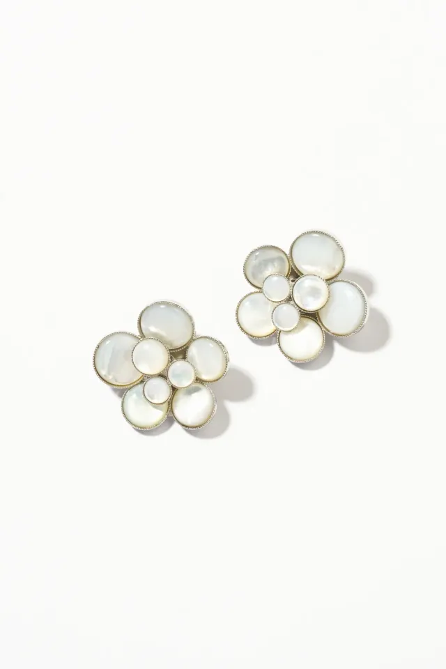 Philippe Ferrandis Cielo boucles clips nacre blanche