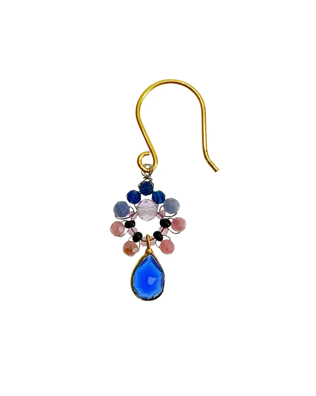 Le Fourbi de Capucine N19 boucles d'oreilles améthyste quartz