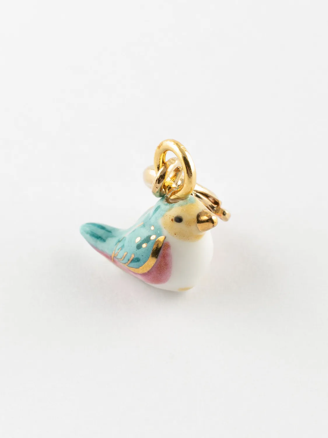 Nach Bijoux oiseau bleu charm's porcelaine 1 cm