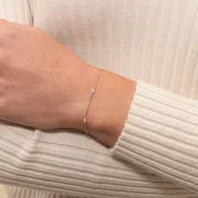 Astrid & Miyu Navette bracelet cristal argenté