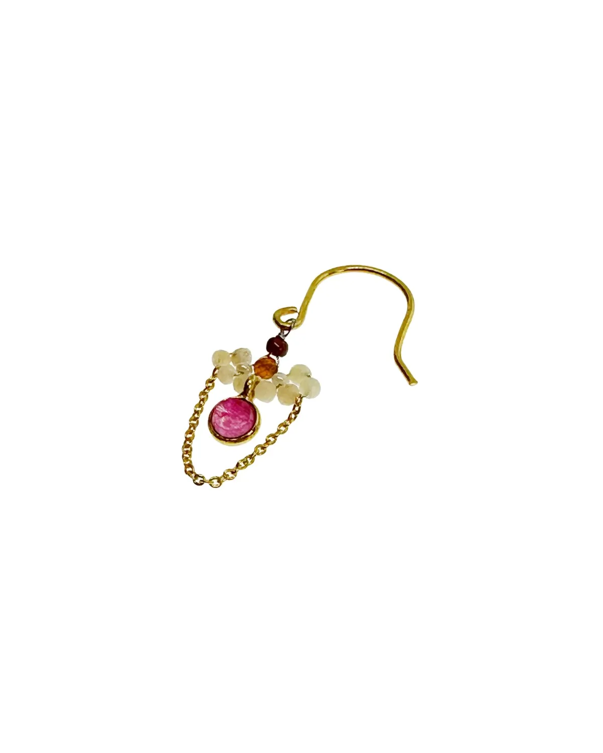 Le Fourbi de Capucine FDC145 boucles quartz rubis
