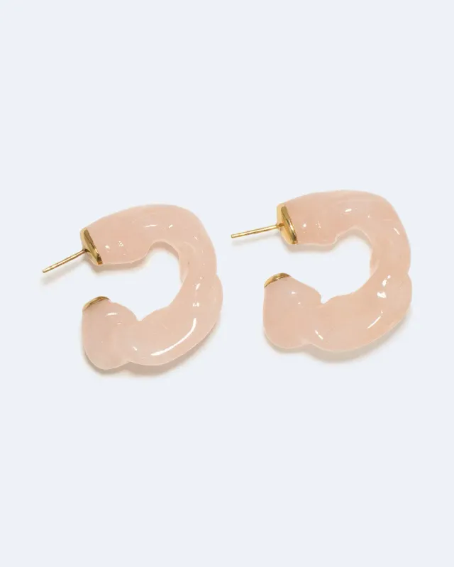Completedworks Ruffle boucles quartz rose résine vermeil