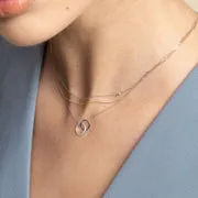 Astrid & Miyu Orbit Topaz collier or blanc topaze