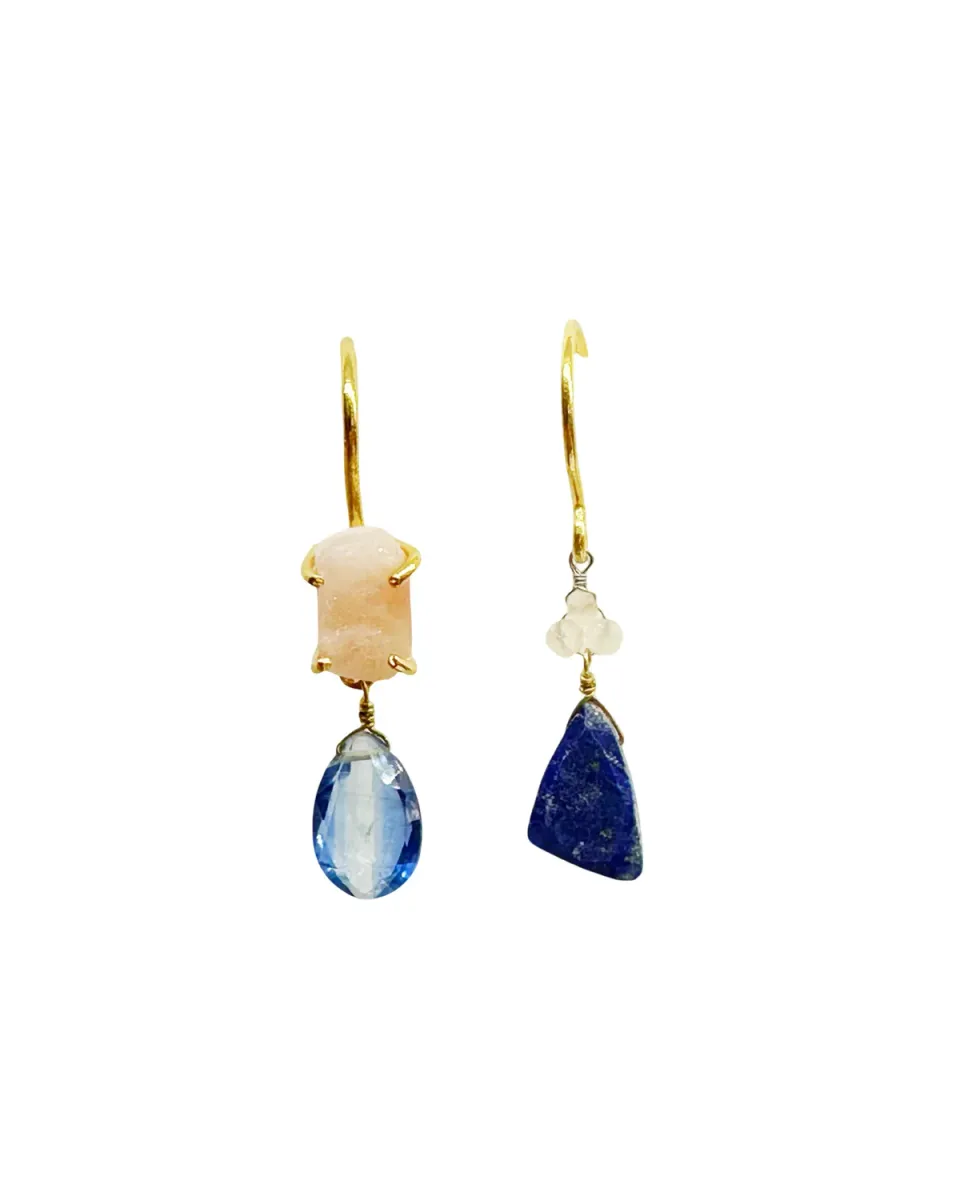 Le Fourbi de Capucine D19 boucles d'oreilles asymétriques doré