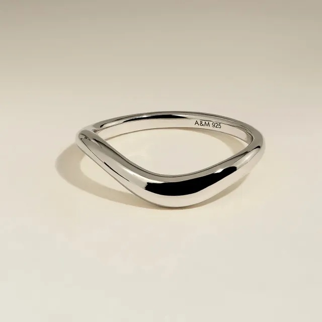 Astrid & Miyu Wave Ring bague argent effet vague
