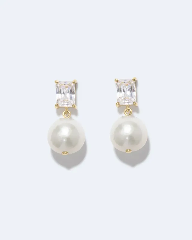 Completedworks Concurrence boucles perle plaqué or