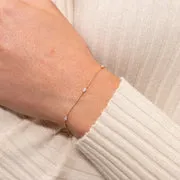Astrid & Miyu Navette Crystal bracelet doré cristal