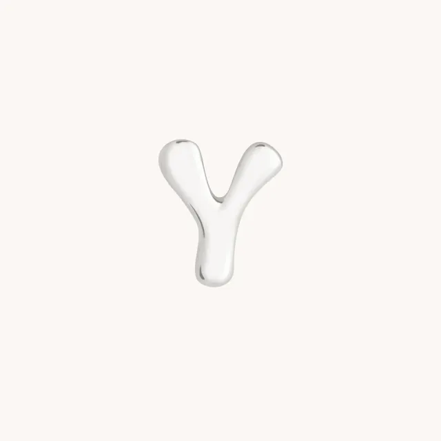Astrid & Miyu Y Initial charm or blanc lettre Y
