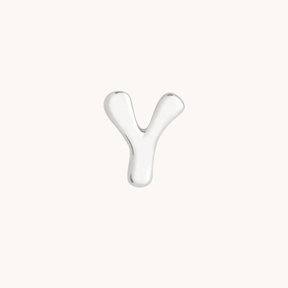 Astrid & Miyu Y Initial charm or blanc lettre Y
