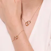 Astrid & Miyu Orbit Crystal bracelet cristal doré