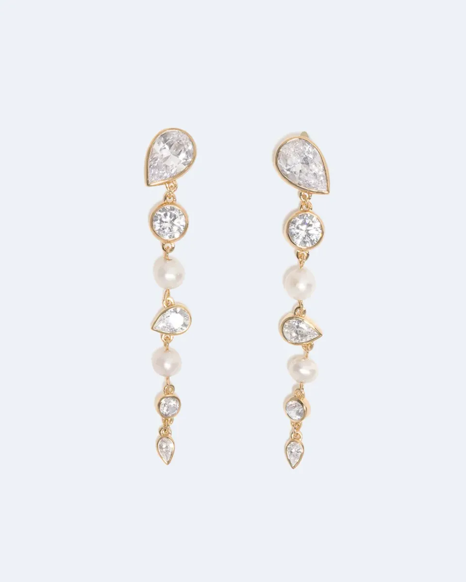 Completedworks Light of Past boucles vermeil perle zirconia