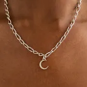Astrid & Miyu Moon charm clip lune argenté