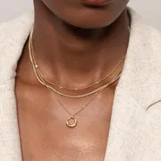 Astrid & Miyu Navette Crystal collier doré cristal