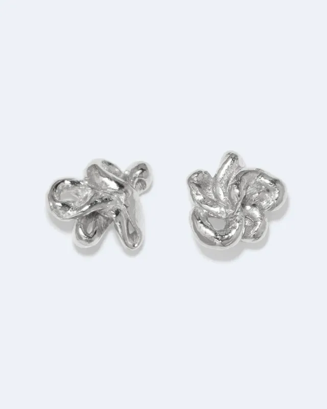 Completedworks Swirls Boucles d'oreilles argent recyclé