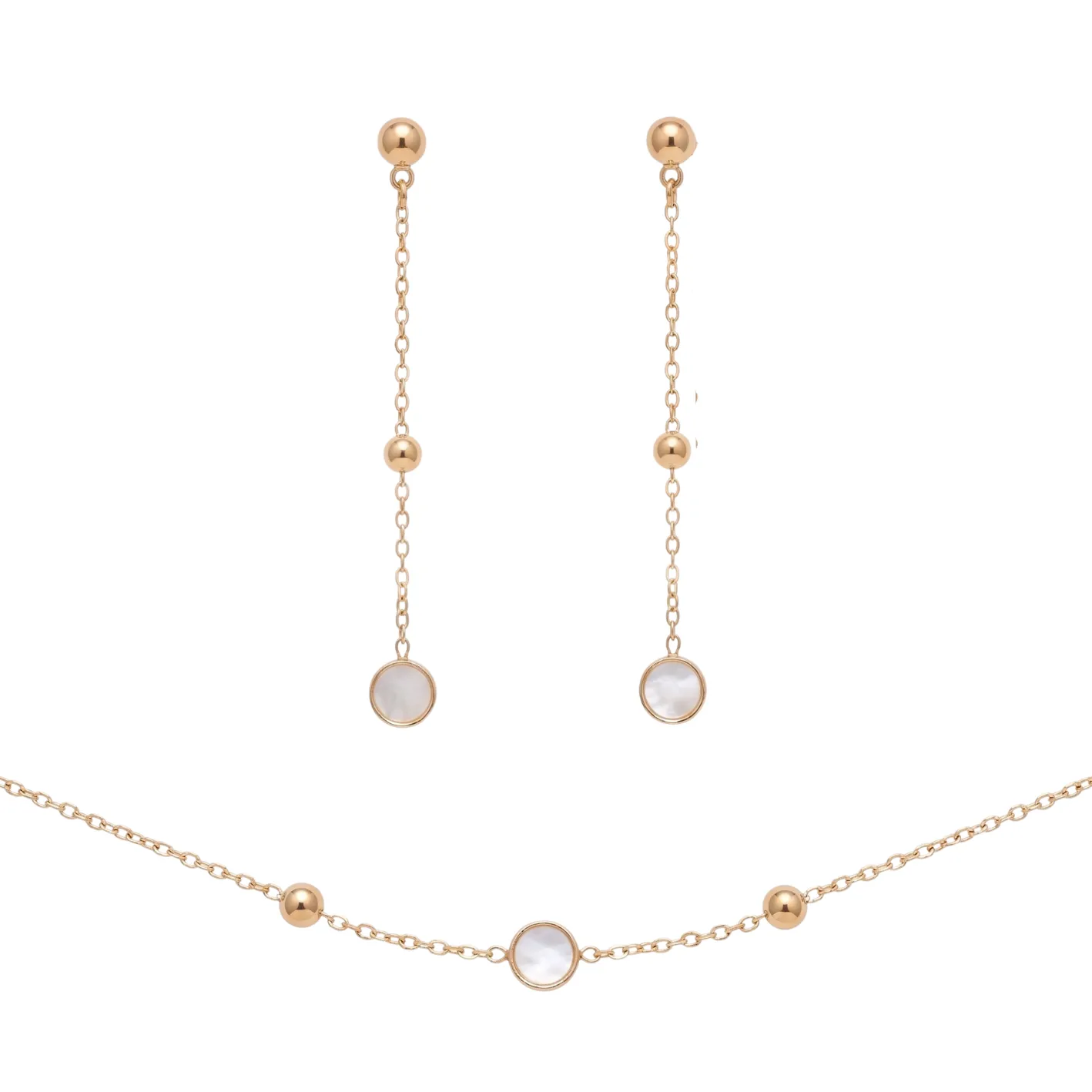 Coffret Mini Nacre bracelet et boucles nacre doré