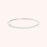 Astrid & Miyu Pavé Chain Link boucles argent éclat