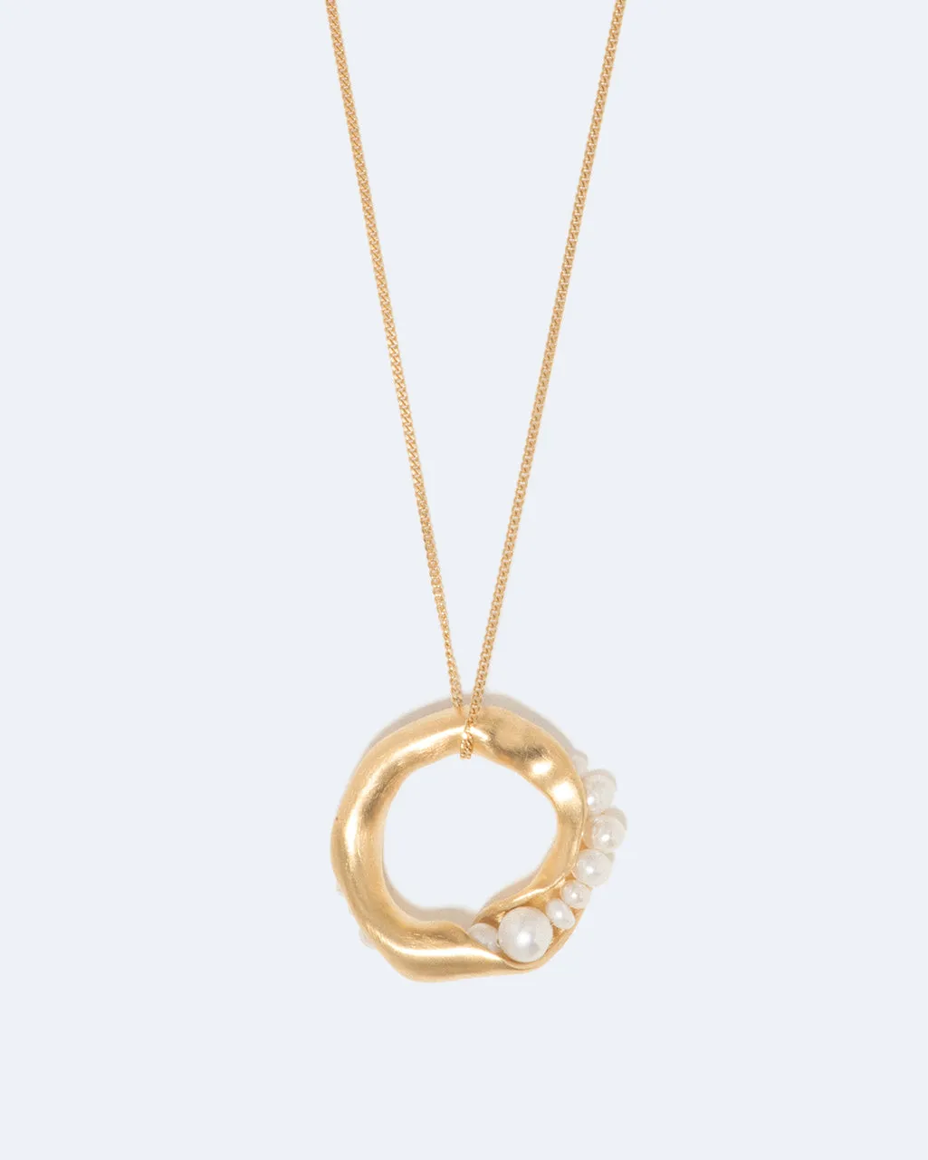 Completedworks Drippity Drip collier pendentif perle plaqué or