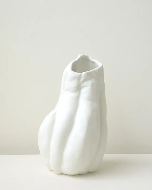 Completedworks Chrysalis vase medium blanc mat céramique