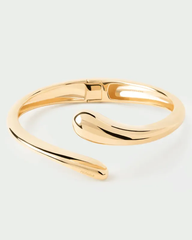 PDPAOLA Orbit bracelet jonc doré taille S