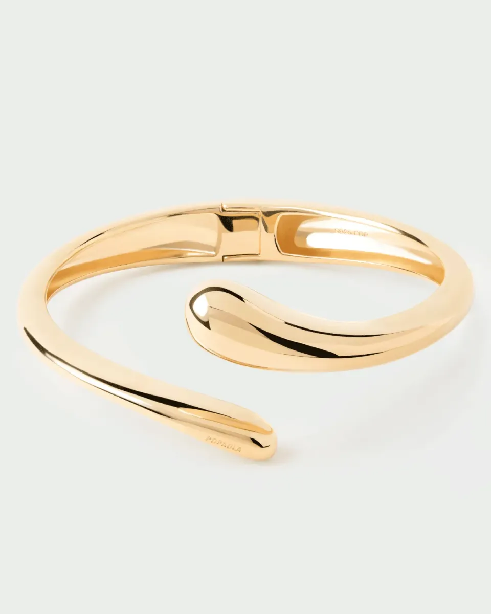 PDPAOLA Orbit bracelet jonc doré taille S