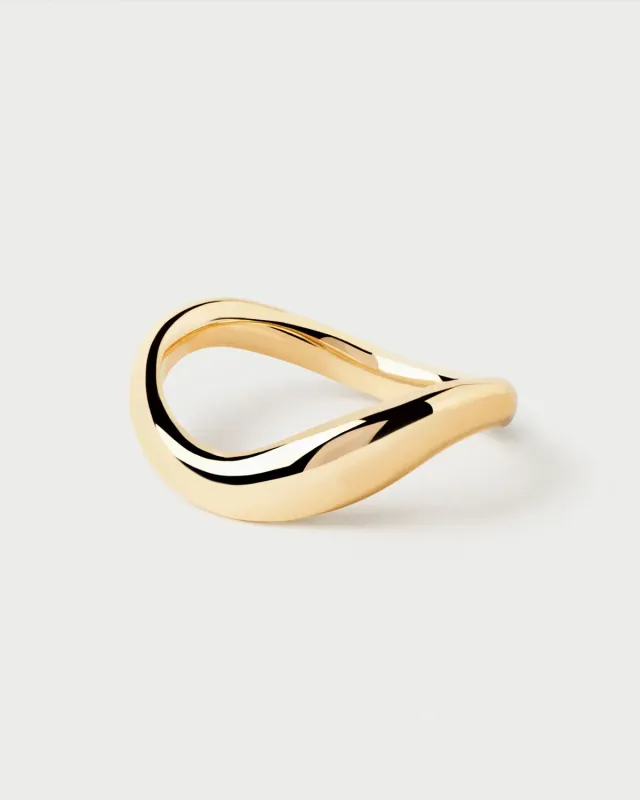 PDPAOLA Celeste bague or jaune 18 carats 5 mm