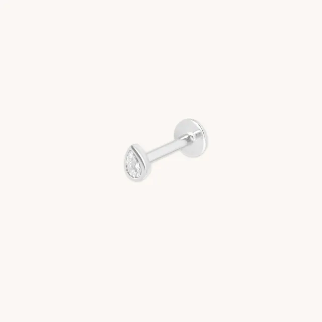 Astrid & Miyu Pear piercing diamant or blanc