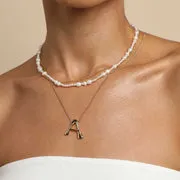 Astrid & Miyu A Initial Bold collier initiale doré