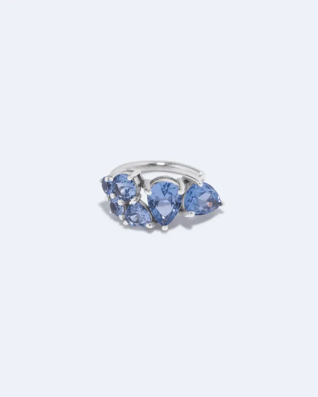 Completedworks Bolt from the Blue manchette oreille argent spinelle bleue