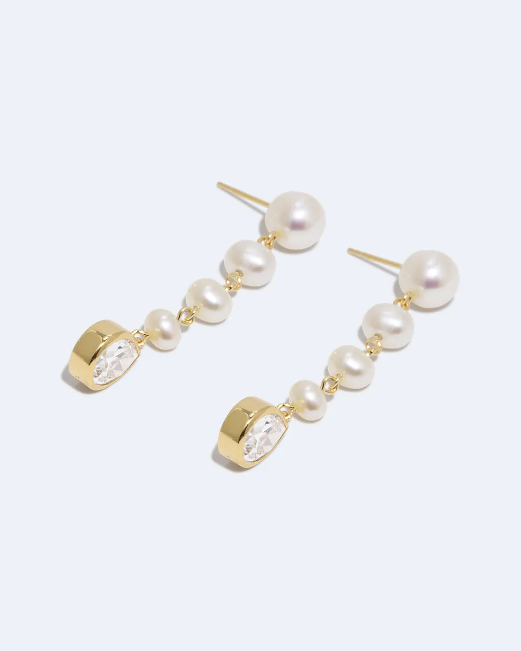 Completedworks Last Slice boucles d’oreilles perle zircone vermeil