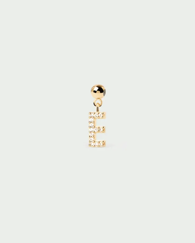 PDPAOLA Letter E charm lettre zircon 7 mm