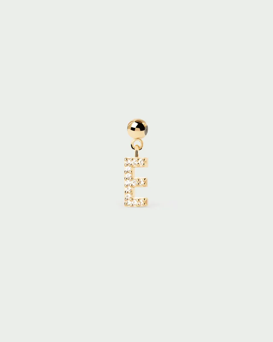 PDPAOLA Letter E charm lettre zircon 7 mm