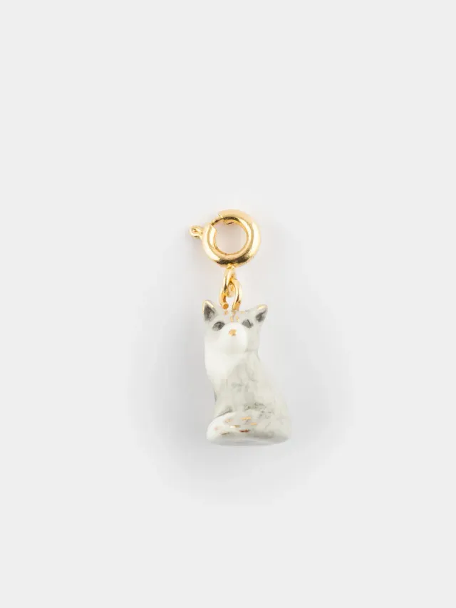 Nach Bijoux Charm's Renard Polaire breloque arctique