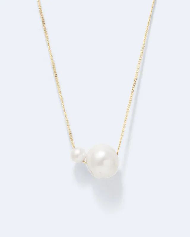Completedworks One Blank collier perle vermeil pendentif