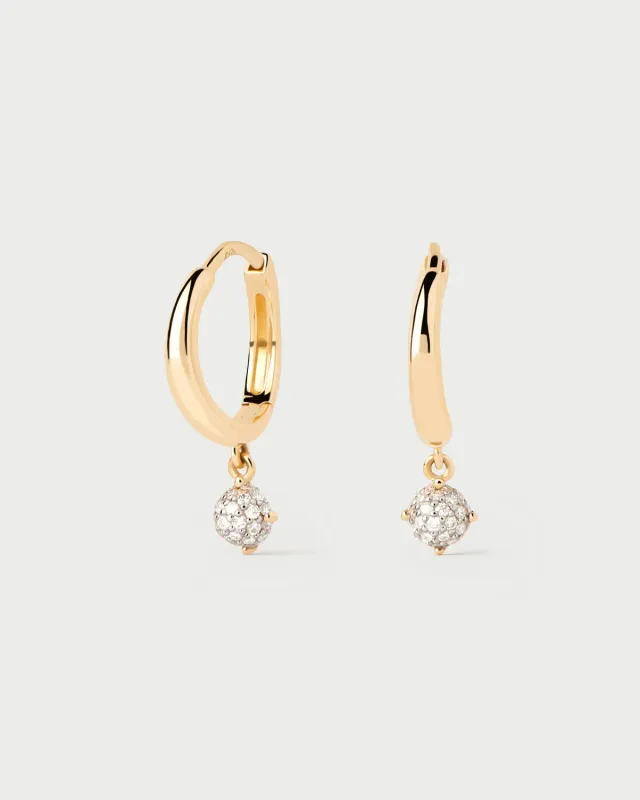 PDPAOLA Dona créoles diamants or 12,3 mm
