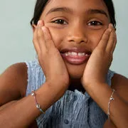 Astrid & Miyu Rainbow Junior bracelet or blanc 9 carats