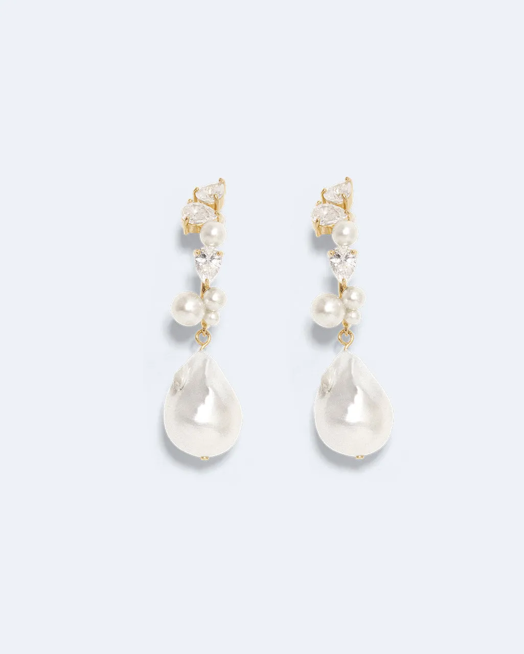 Completedworks Eze-eh boucles d'oreilles perle topaze vermeil