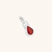 Astrid & Miyu March charm clip aigue-marine argent