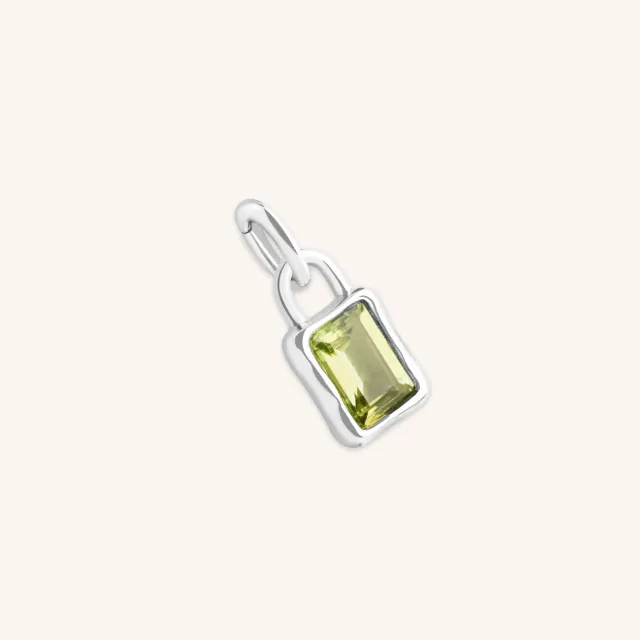 Astrid & Miyu Peridot August charm clip argent
