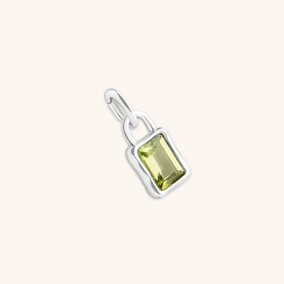 Astrid & Miyu Peridot August charm clip argent
