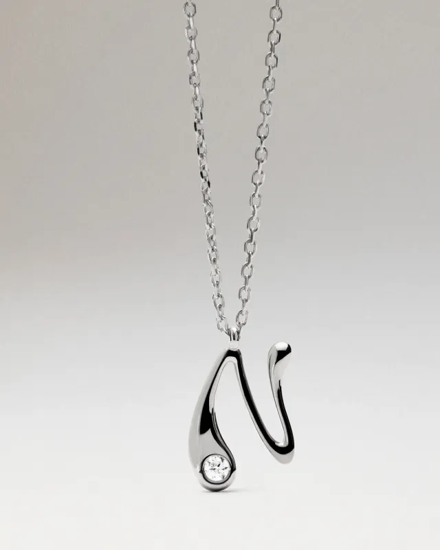 PDPAOLA N Initial collier lettre N argent 40-50 cm