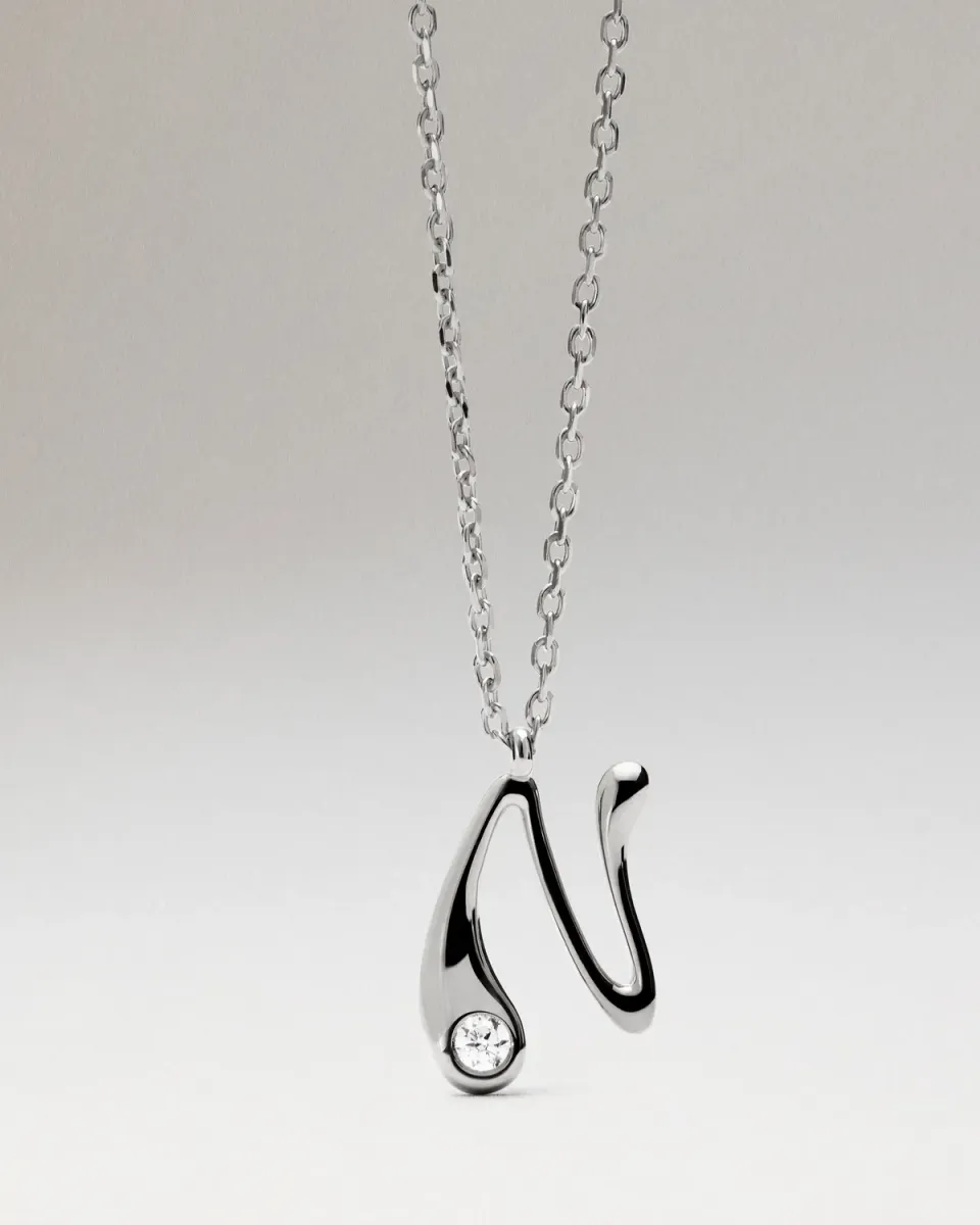 PDPAOLA N Initial collier lettre N argent 40-50 cm