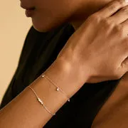 Astrid & Miyu Diamond Charm bracelet or blanc diamant